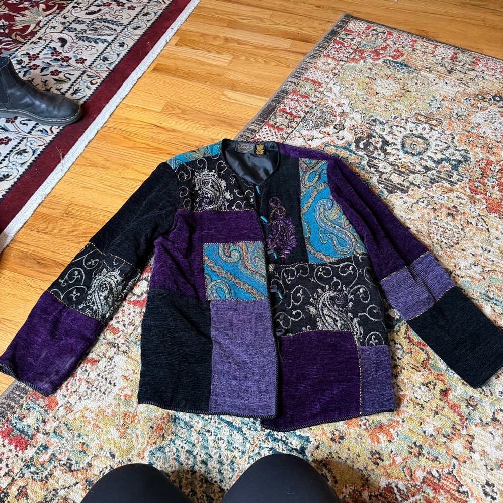 Whimsigoth patchwork jacket